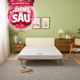 Nệm bông ép cao cấp Wonjun Pure Premium nâng đỡ vững chắc dày 12cm gấp 2