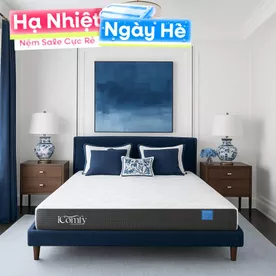 Nệm foam iComfy Coolax Plus nâng cấp làm mát dày 20cm (BST Ngủ Mát)