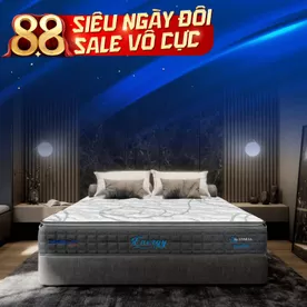 [Mới - Độc quyền] Nệm lò xo song song công nghệ cách ly chuyển động Dunlopillo de.Stress Energy