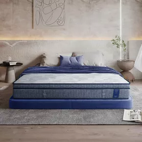 (Phiên bản giới hạn) Nệm lò xo King Koil Serene Plus lông cừu gấp 3 nâng đỡ dày 27cm