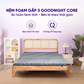 Nệm foam Goodnight Akita gấp 3 dày 8cm