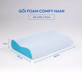 Gối foam Comfy Nami công thái học (BST Ngủ Mát)