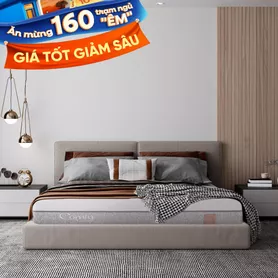 Nệm foam Comfy Lux 2.0 cao cấp kháng khuẩn kép dày 22cm