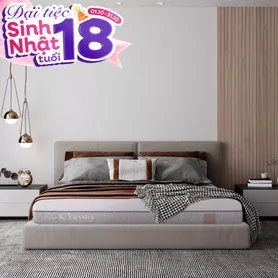 Nệm foam Comfy Lux 2.0 cao cấp kháng khuẩn kép dày 22cm