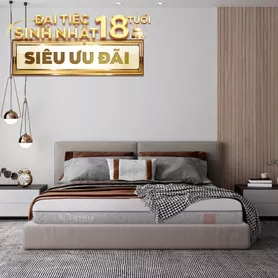 Nệm foam Comfy Lux 2.0 cao cấp kháng khuẩn kép dày 22cm