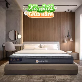 Nệm lò xo túi độc lập Amando Elite Plus giảm tiếng ồn dày 25cm