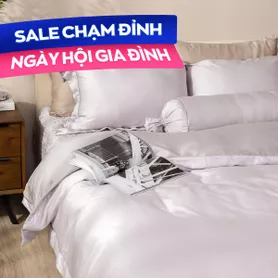 Bộ chăn ga chun chần Lụa Tencel cao cấp Amando Élan 5 chi tiết TC001