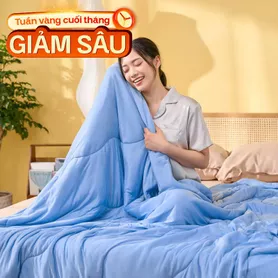 Chăn Amando Ice silk làm mát mỏng nhẹ (BST Ngủ Mát)