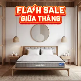 Nệm lò xo Goodnight SleepWave Hybrid (Sleep Wave 4.0) giảm tiếng ồn dày 20cm