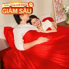 Bộ chăn ga Amando Love ấm áp, sang trọng