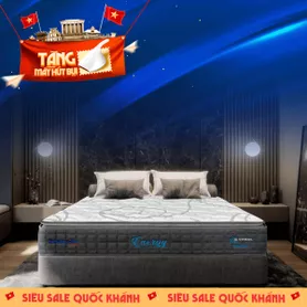 [Mới - Độc quyền] Nệm lò xo song song công nghệ cách ly chuyển động Dunlopillo de.Stress Energy