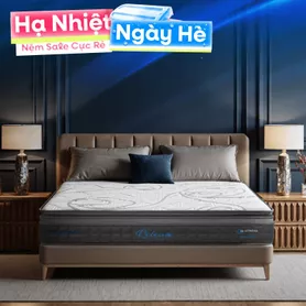 [Mới - Độc quyền] Nệm lò xo độc lập phân 5 vùng nâng đỡ chuyên sâu Dunlopillo de.Stress Release