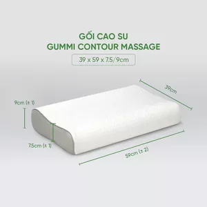 Gối cao su 100% thiên nhiên công thái học Gummi Contour Massage