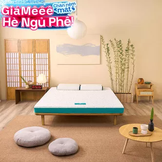 Nệm Nhật Bản Aeroflow Standard nâng đỡ cơ thể dày 12cm