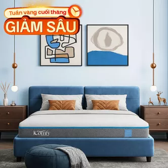 Nệm foam iComfy Coolax massage thoáng mát dày 15cm (BST Ngủ Mát)