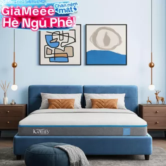 Nệm foam iComfy Coolax massage thoáng mát dày 15cm (BST Ngủ Mát)