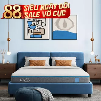 Nệm foam iComfy Coolax massage thoáng mát dày 15cm (BST Ngủ Mát)