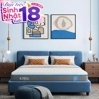 Nệm foam iComfy Coolax massage thoáng mát dày 15cm (BST Ngủ Mát)