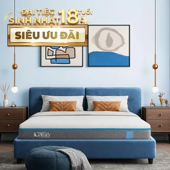 Nệm foam iComfy Coolax massage thoáng mát dày 15cm (BST Ngủ Mát)