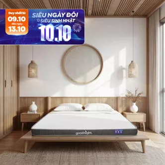 Nệm cao su đa tầng Goodnight Latex Hybrid (Rena) vững chắc, thông thoáng dày 10cm