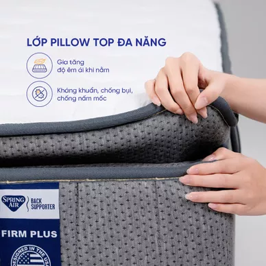 Combo Lò xo làm mát: 01 Đệm Spring Air Firm Plus, 01 bộ Élan/Lagom, 02 gối Nami - Ảnh 5