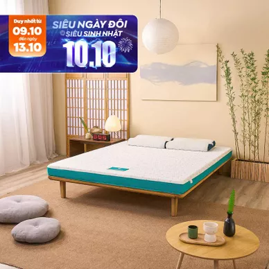 Nệm foam Nhật Bản Aeroflow Standard nâng đỡ cơ thể dày 12cm - Ảnh 2