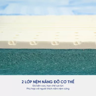 Nệm cao su bông ép đa tầng Kim Cương Titanium gấp 3 dày 5/9cm - Ảnh 6