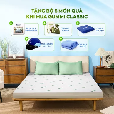 Nệm cao su thiên nhiên Gummi Classic thế hệ mới dày 5/10/15cm - Ảnh 6