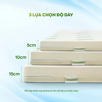 Nệm cao su thiên nhiên Gummi Classic thế hệ mới dày 5/10/15cm - Ảnh 10