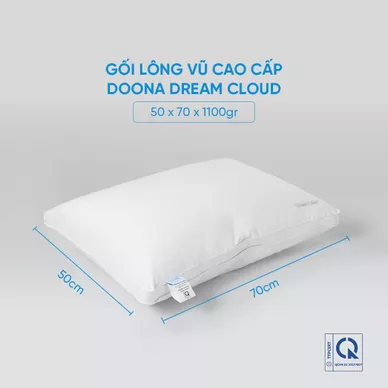 Gối lông vũ Doona Dream Cloud cao cấp siêu êm ái - Ảnh 2