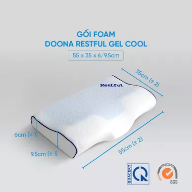 Gối foam Doona Restful công thái học giảm đau cổ vai gáy - Ảnh 2