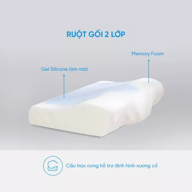 Gối foam Doona Restful công thái học giảm đau cổ vai gáy - Ảnh 5