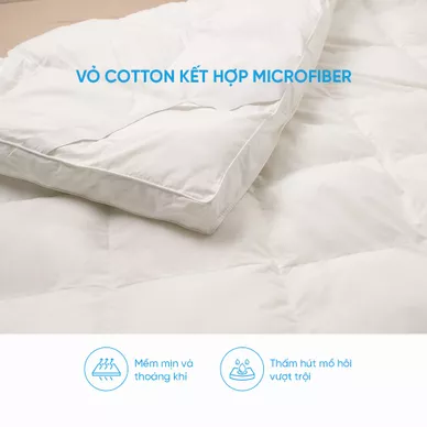 Topper lông vũ nhân tạo Doona Microfiber êm ái - Ảnh 4