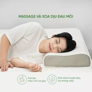 Gối cao su Gummi Contour Massage 100% thiên nhiên công thái học - Ảnh 7