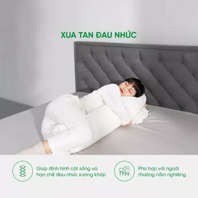 Gối ôm Cao su Gummi Body 100% thiên nhiên thoáng mát - Ảnh 5