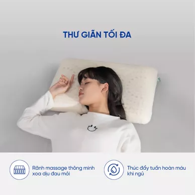 Gối cao su Gummi Evora 100% thiên nhiên massage thoáng khí - Ảnh 8