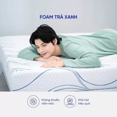Nệm foam Goodnight Luna 3 vùng massage kháng khuẩn dày 20cm - Ảnh 6