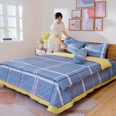 Bộ chăn ga phủ cotton Amando Dream 5 chi tiết - Ảnh 21