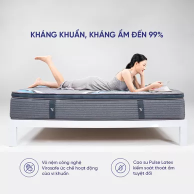 (Phiên bản giới hạn) Nệm lò xo Serta Perfect Sleeper Grand Suite cao cấp kháng khuẩn dày 30cm - Ảnh 5