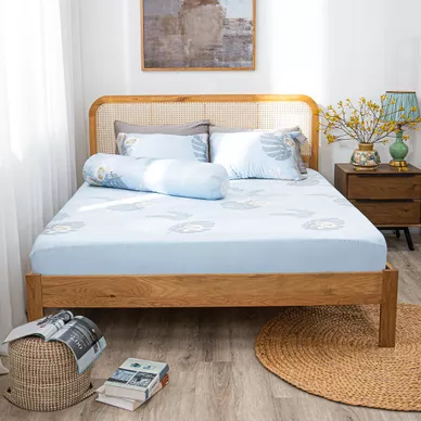 Bộ ga chun Lụa tencel cao cấp Amando Bliss 4 chi tiết mã TC004 - Ảnh 5