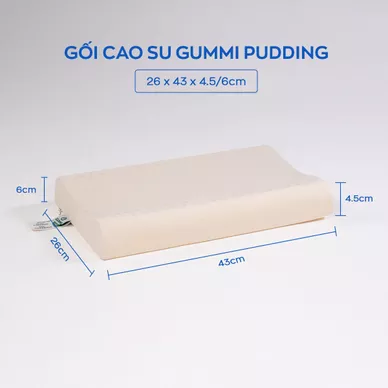 Gối cao su Gummi Pudding 100% thiên nhiên trẻ em - Ảnh 2