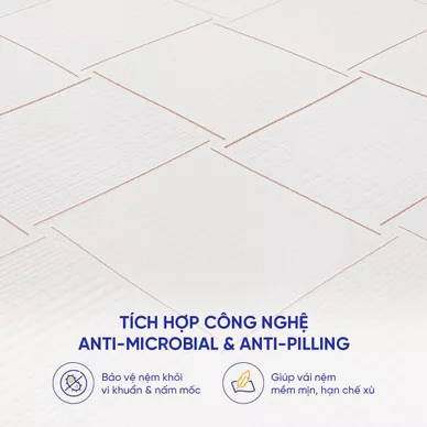 Nệm foam Comfy Lux 2.0 cao cấp kháng khuẩn kép dày 22cm - Ảnh 9