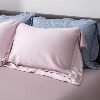Bộ chăn ga Lụa tencel cao cấp Amando Lagom 5 chi tiết Màu Tím - Ảnh 7