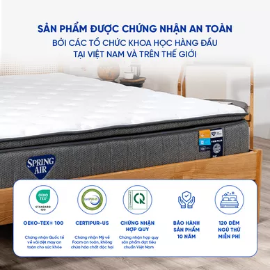 Nệm lò xo Spring Air Back Supporter Firm Plus nâng đỡ làm mát dày 26cm - Ảnh 10