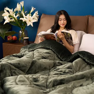 Chăn đông nhung tuyết giữ ấm Amando Warm Flannel (SS25) - Ảnh 45