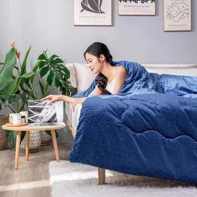 Chăn đông lông thỏ mềm mịn giữ ấm Amando Warm - Ảnh 11