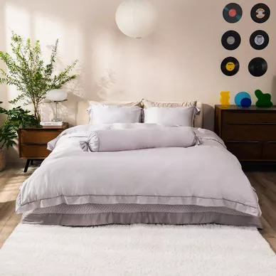 Bộ chăn ga chun chần Lụa Tencel cao cấp Amando Élan 5 chi tiết TC001 - Ảnh 7