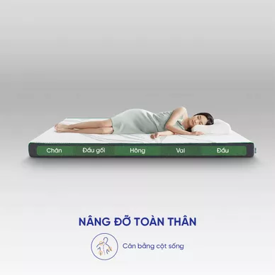 Nệm cao su thiên nhiên Gummi Premium detox giấc ngủ dày 10cm - Ảnh 6