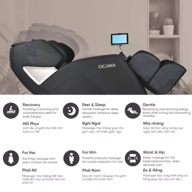 Ghế massage Ogawa Vogue-X giảm đau nhức cơ bắp, giải phóng các điểm căng cơ - Ảnh 7