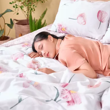 Bộ chăn ga phủ sợi gỗ thiên nhiên Amando Jamila 5 chi tiết LC008 - Ảnh 11